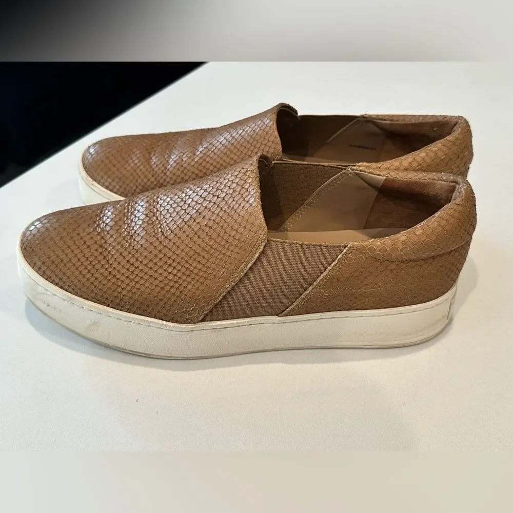 Vince Warren Snake-Embossed‎ Leather Platform